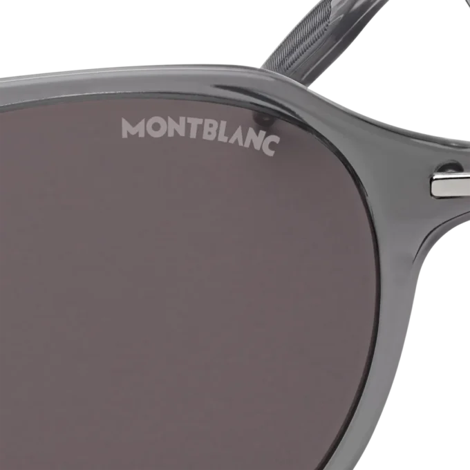 Lunettes de soleil rondes avec monture injectée grise Lunettes de soleil rondes avec monture injectée grise