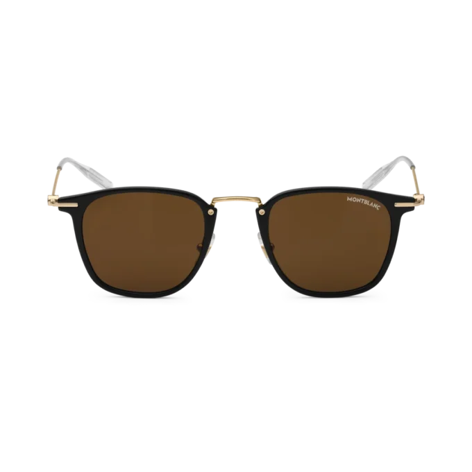 Lunettes de soleil rondes avec monture injectée noire Lunettes de soleil rondes avec monture injectée noire