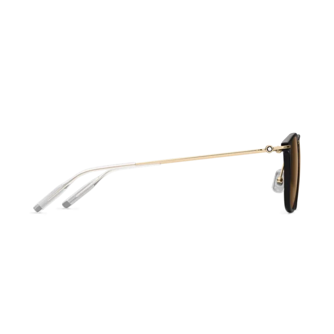 Lunettes de soleil rondes avec monture injectée noire Lunettes de soleil rondes avec monture injectée noire