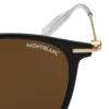 Lunettes de soleil rondes avec monture injectée noire Lunettes de soleil rondes avec monture injectée noire