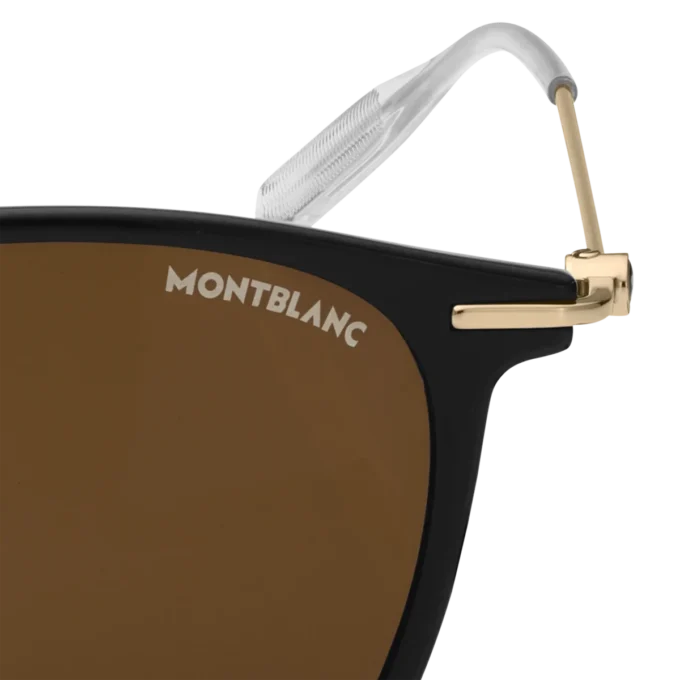 Lunettes de soleil rondes avec monture injectée noire Lunettes de soleil rondes avec monture injectée noire