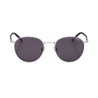 Lunettes de soleil rondes avec monture métallique argentée
