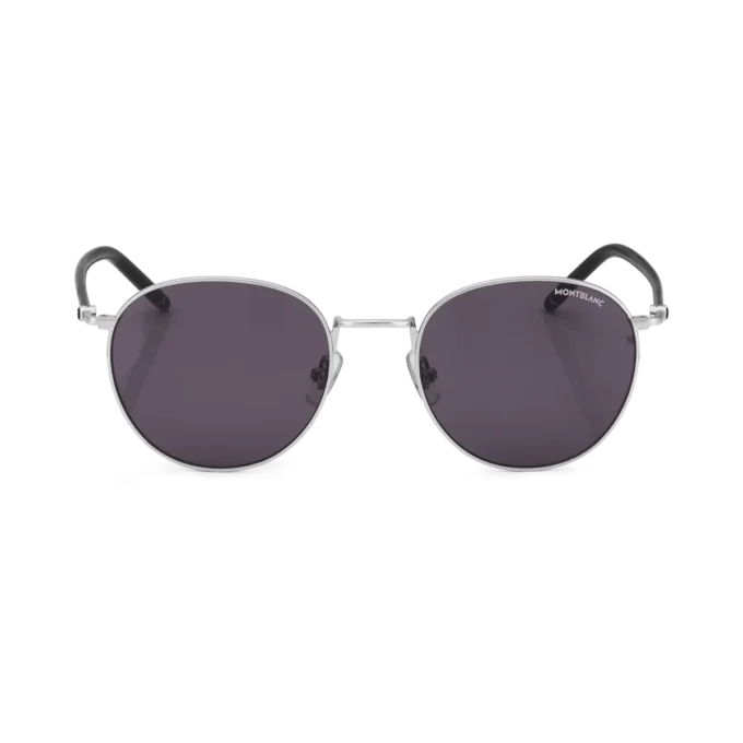 Lunettes de soleil rondes avec monture métallique argentée Lunettes de soleil rondes avec monture métallique argentée