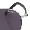 Lunettes de soleil rondes avec monture métallique argentée Lunettes de soleil rondes avec monture métallique argentée
