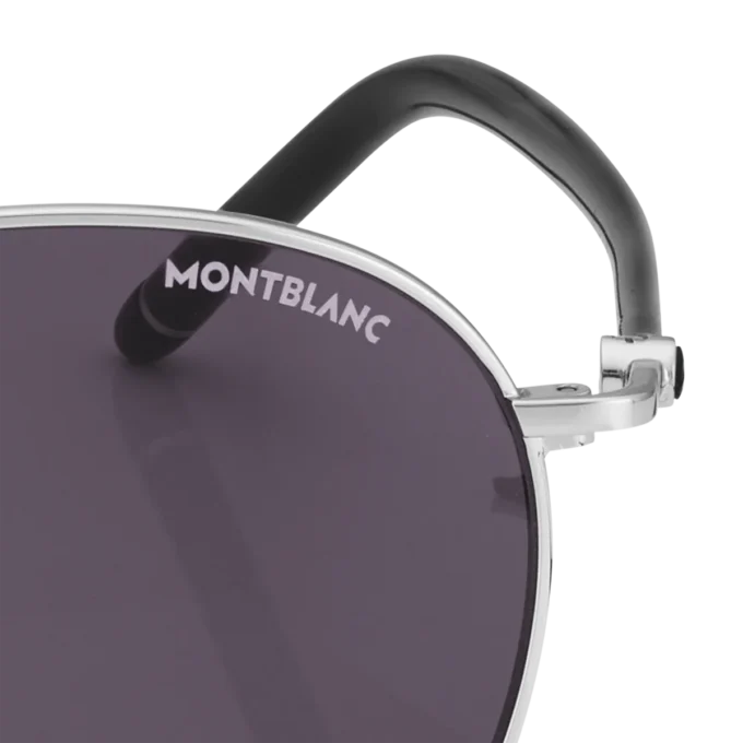 Lunettes de soleil rondes avec monture métallique argentée Lunettes de soleil rondes avec monture métallique argentée