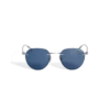 Lunettes de soleil rondes avec monture métallique couleur argent Lunettes de soleil rondes avec monture métallique couleur argent