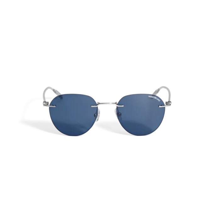 Lunettes de soleil rondes avec monture métallique couleur argent Lunettes de soleil rondes avec monture métallique couleur argent