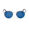 Lunettes de soleil rondes avec monture métallique couleur ruthénium Lunettes de soleil rondes avec monture métallique couleur ruthénium