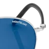 Lunettes de soleil rondes avec monture métallique couleur ruthénium Lunettes de soleil rondes avec monture métallique couleur ruthénium