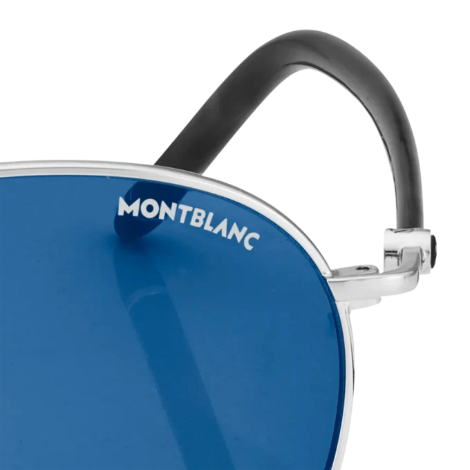 Lunettes de soleil rondes avec monture métallique couleur ruthénium Lunettes de soleil rondes avec monture métallique couleur ruthénium