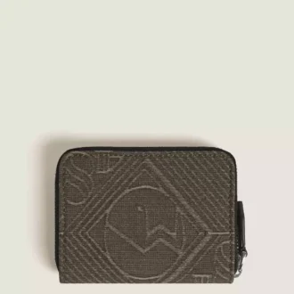 Mini portefeuille 4810 en jacquard 2cc avec fermeture à glissière