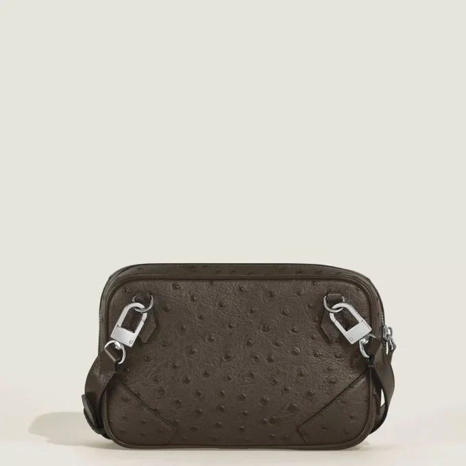 Mini sac à bandoulière imprimé autruche