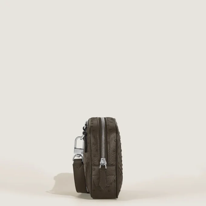 Mini sac à bandoulière imprimé autruche
