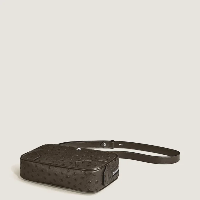 Mini sac à bandoulière imprimé autruche
