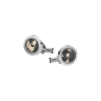 Montblanc 1858 Geosphere Boutons de manchette Noir