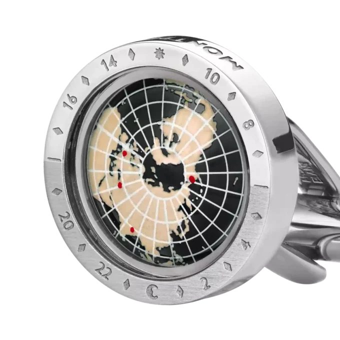 Montblanc 1858 Geosphere Boutons de manchette Noir Montblanc 1858 Geosphere Boutons de manchette Noir