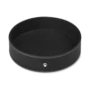 Plateau de bureau rond en cuir noir (grand format)