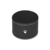 Plateau de bureau rond en cuir noir (moyen)