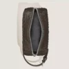 Pochette de toilette en cuir gaufré autruche Pochette de toilette en cuir gaufré autruche