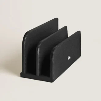 Porte-lettres, cuir Saffiano, noir