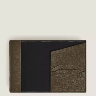 Porte-passeport en cuir grainé
