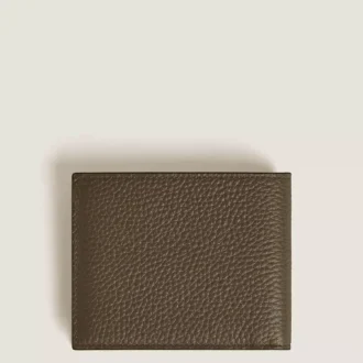 Portefeuille grainé 4cc porte-monnaie