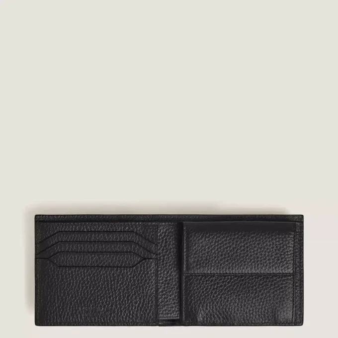 Portefeuille grainé 4cc porte-monnaie Portefeuille grainé 4cc porte-monnaie