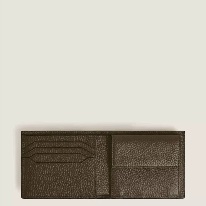 Portefeuille grainé 4cc porte-monnaie Portefeuille grainé 4cc porte-monnaie